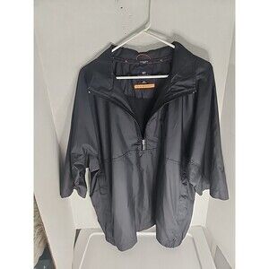 Dockers Windbreaker Mens XL Gray 1/4 Zip Short Sleeve Stain Defender Golf